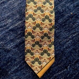 Prada tie multi color with green/tan/burgundy